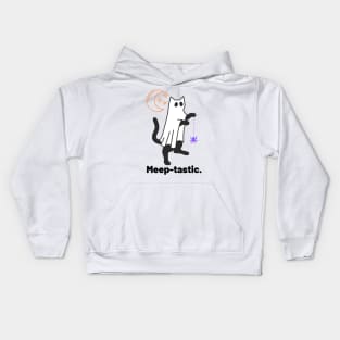 Meep-tastic Ghost Cat Kids Hoodie